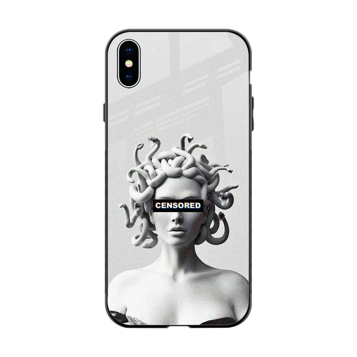 Censored back phone cover | glass case for iphone xs max