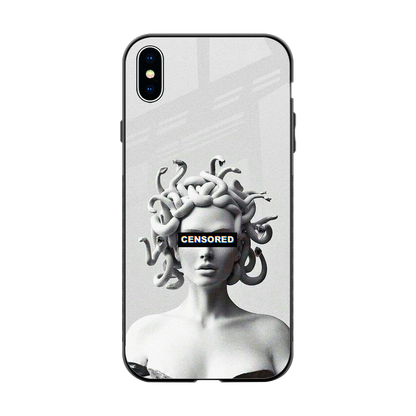 Censored back phone cover | glass case for iphone xs max