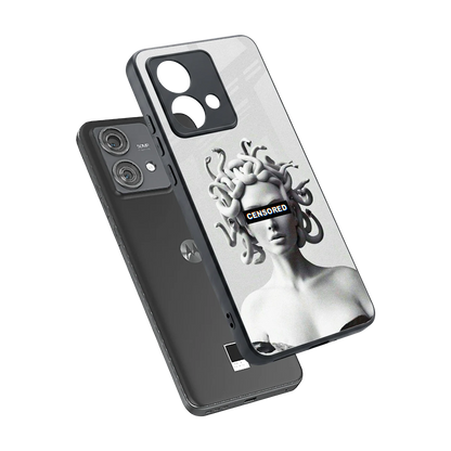 Censored sleek motorola edge 40 neo 5g cover with tempered glass back and TPU edges