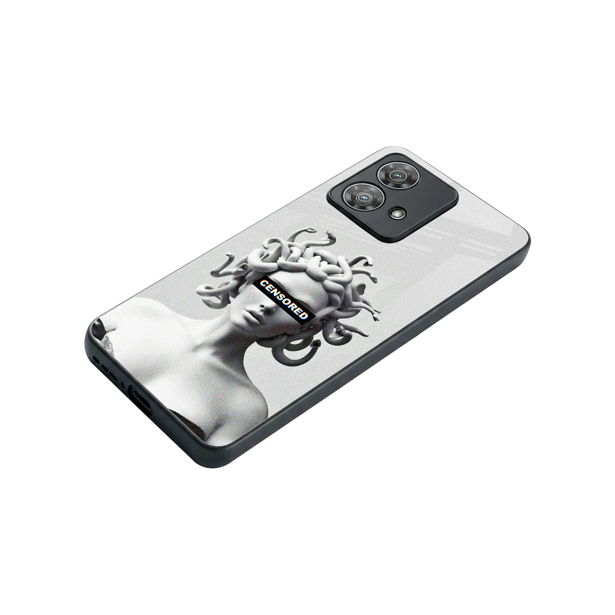 Censored stylish phone case for motorola edge 40 neo 5g | glossy glass and slim fit