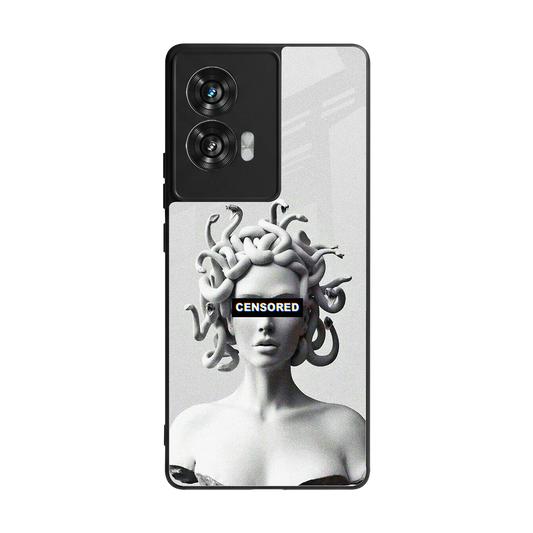 Censored back phone cover | glass case for motorola edge 50 fusion