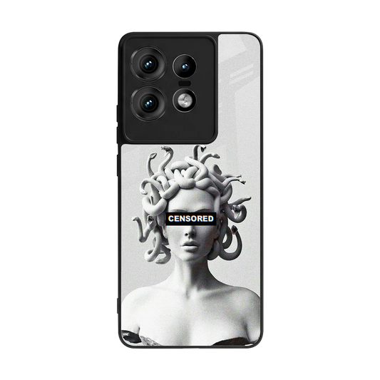 Censored back phone cover | glass case for motorola edge 50 pro