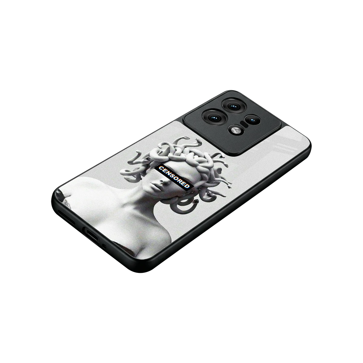 Censored stylish phone case for motorola edge 50 pro | glossy glass and slim fit