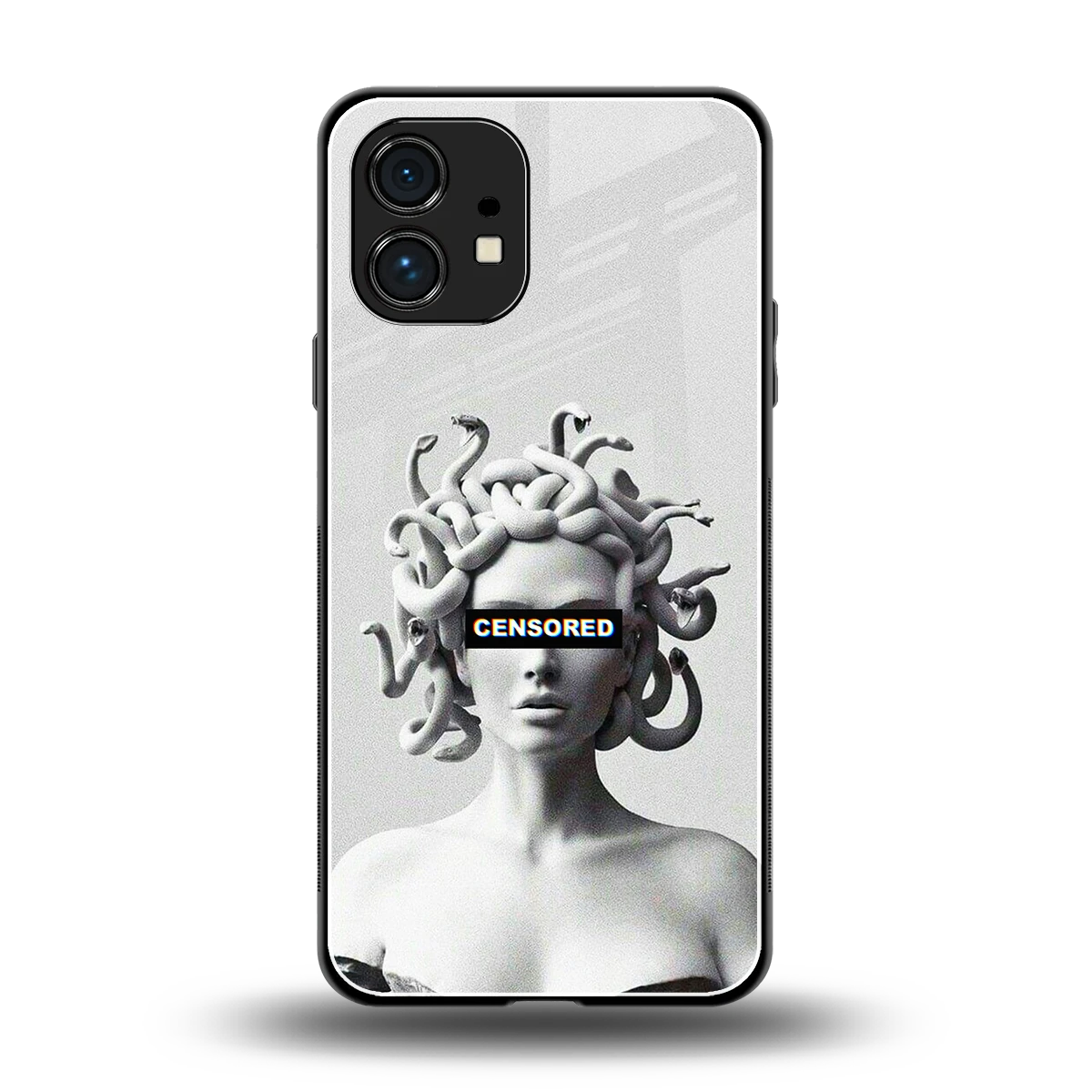 Censored back phone cover | glass case for nothing phone 1
