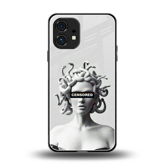 Censored back phone cover | glass case for nothing phone 1