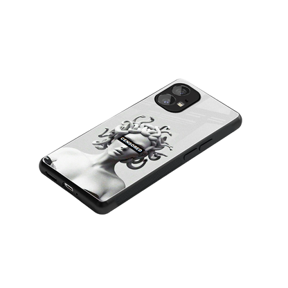 Censored stylish phone case for nothing phone 1 | glossy glass and slim fit
