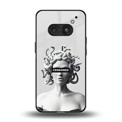 Censored back phone cover | glass case for nothing phone 2a
