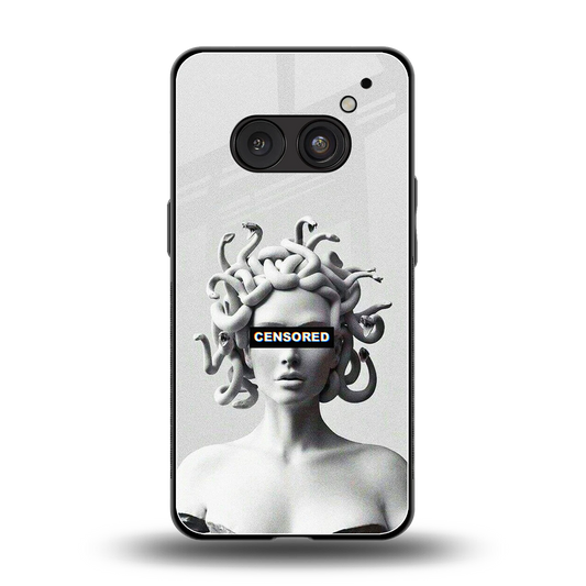 Censored back phone cover | glass case for nothing phone 2a