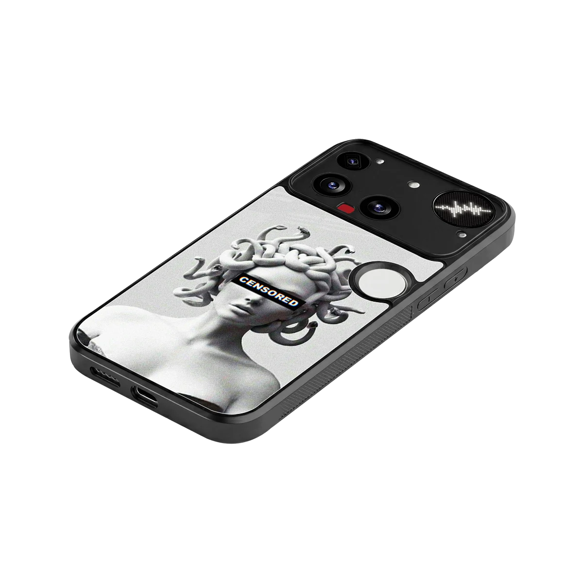 Censored stylish phone case for nothing phone 3 | glossy glass and slim fit