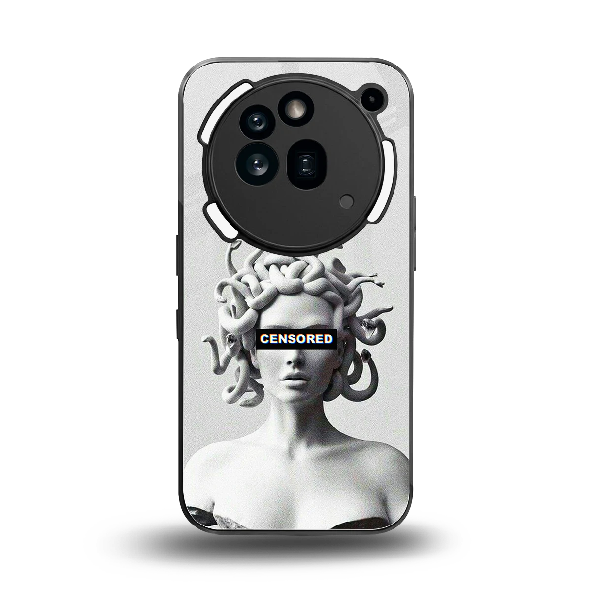Censored back phone cover | glass case for nothing phone 3a pro