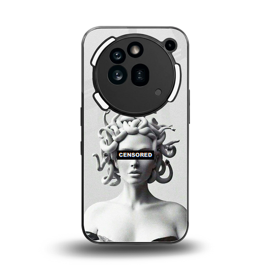 Censored back phone cover | glass case for nothing phone 3a pro
