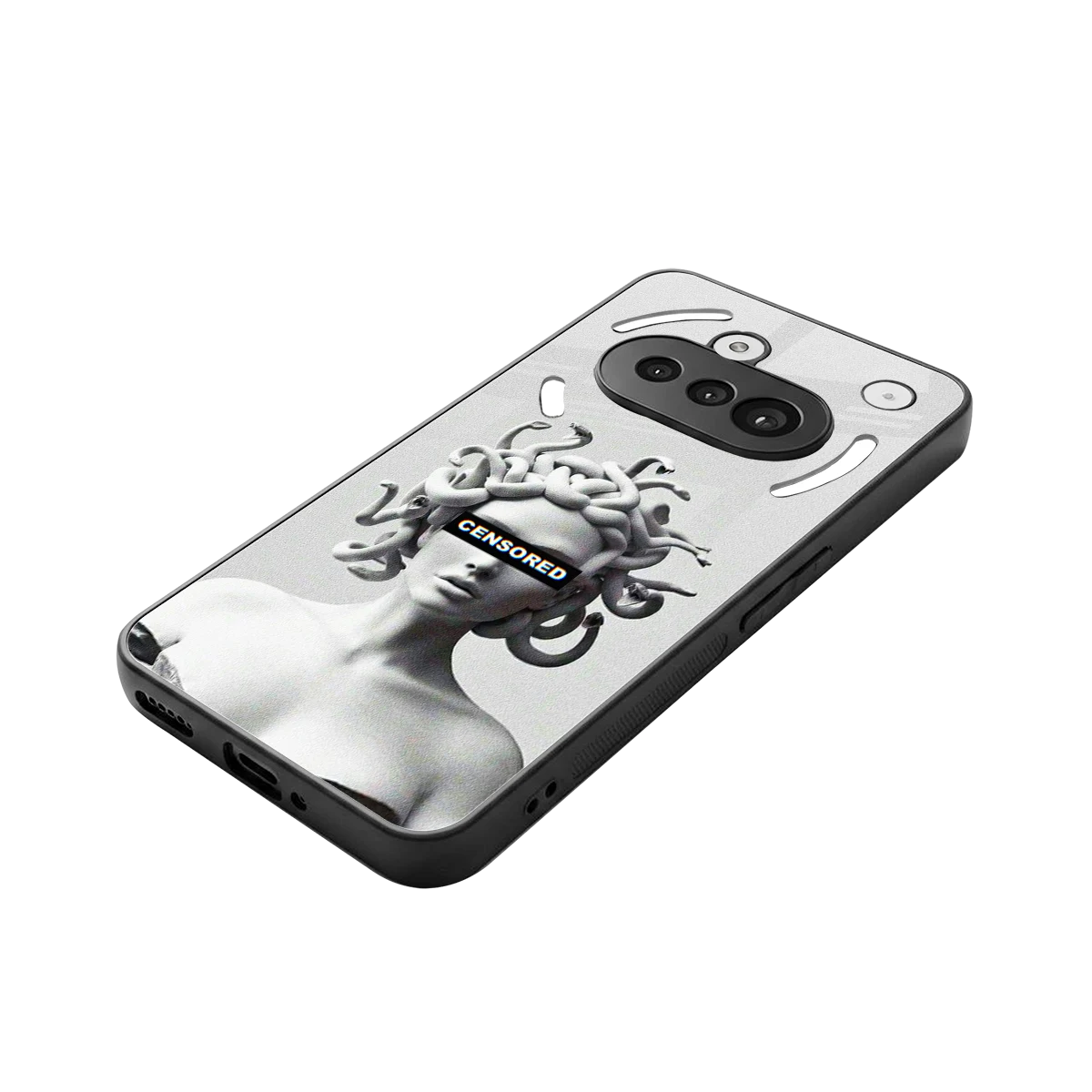 Censored stylish phone case for nothing phone 3a | glossy glass and slim fit