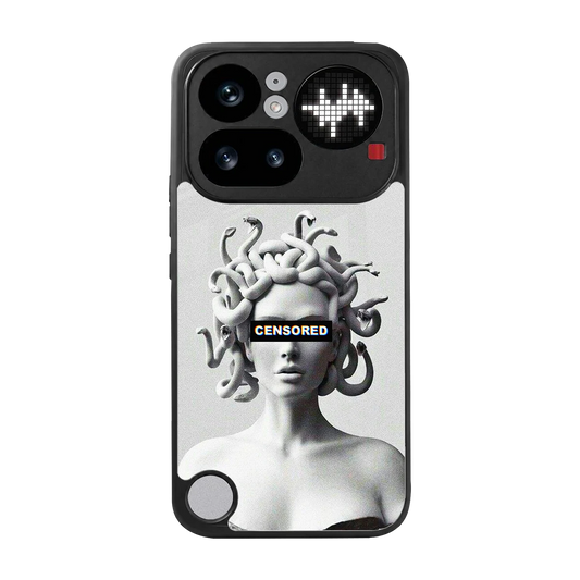 Censored back phone cover | glass case for nothing phone 4a pro