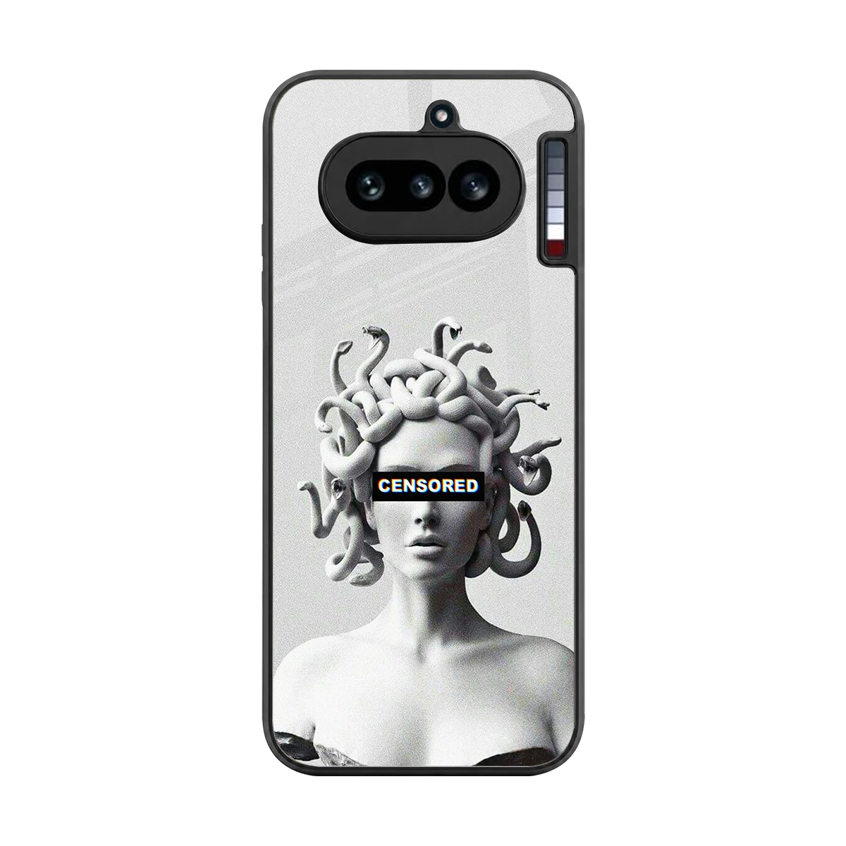 Censored back phone cover | glass case for nothing phone 4a