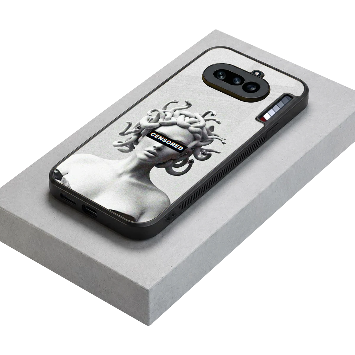 Censored stylish phone case for nothing phone 4a | glossy glass and slim fit
