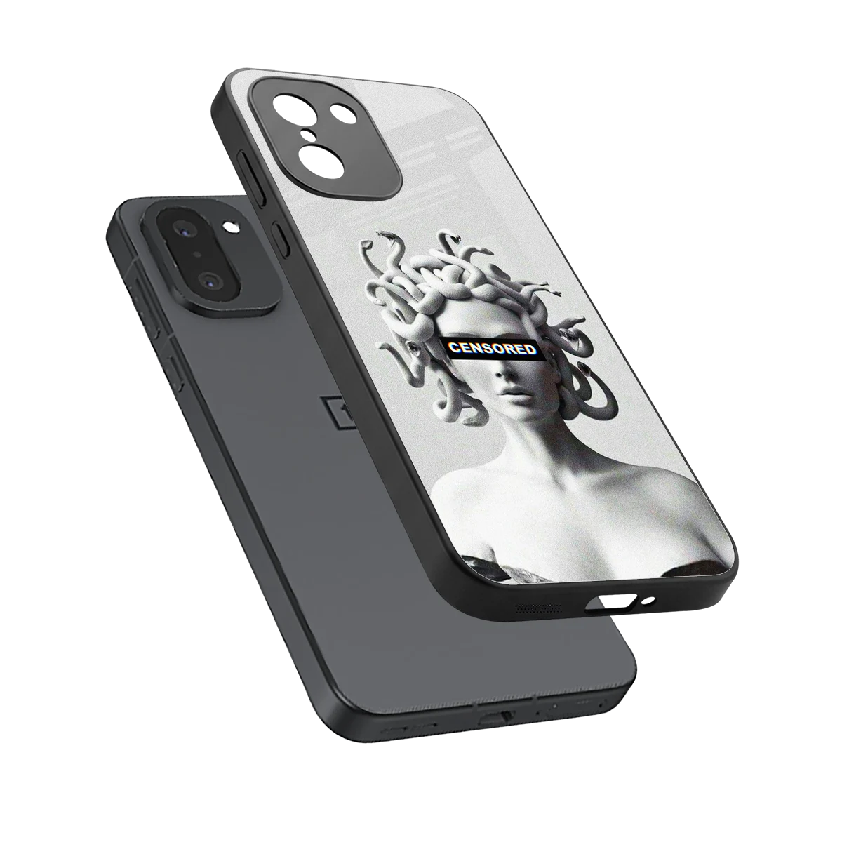 Censored sleek oneplus 15r cover with tempered glass back and TPU edges