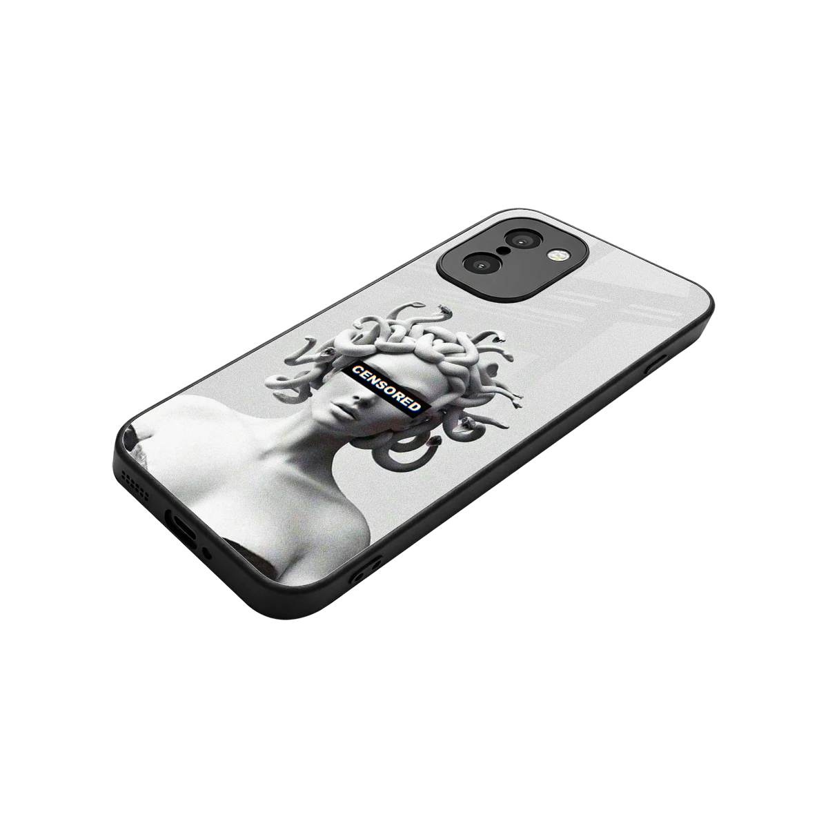Censored stylish phone case for oneplus 15r | glossy glass and slim fit