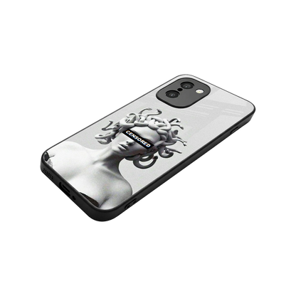 Censored stylish phone case for oneplus 15r | glossy glass and slim fit