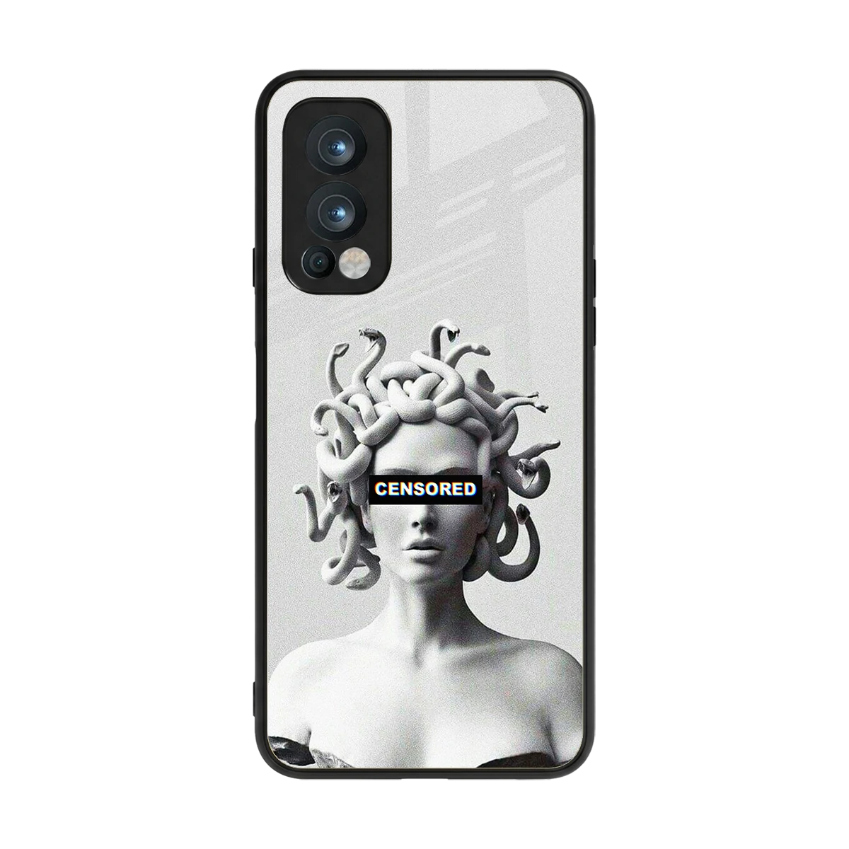 Censored back phone cover | glass case for oneplus nord 2