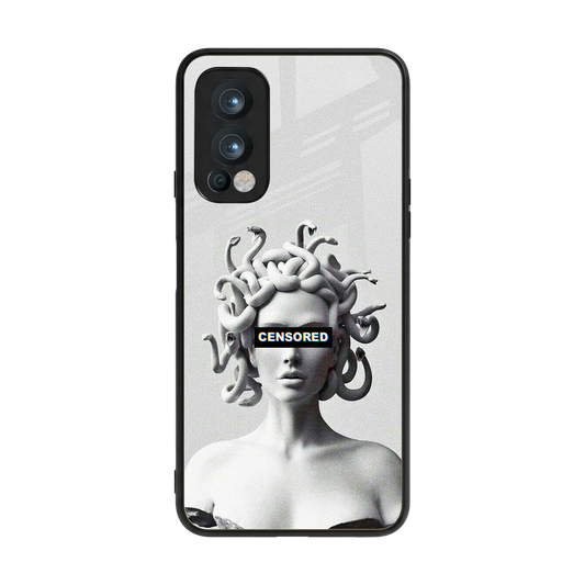 Censored back phone cover | glass case for oneplus nord 2