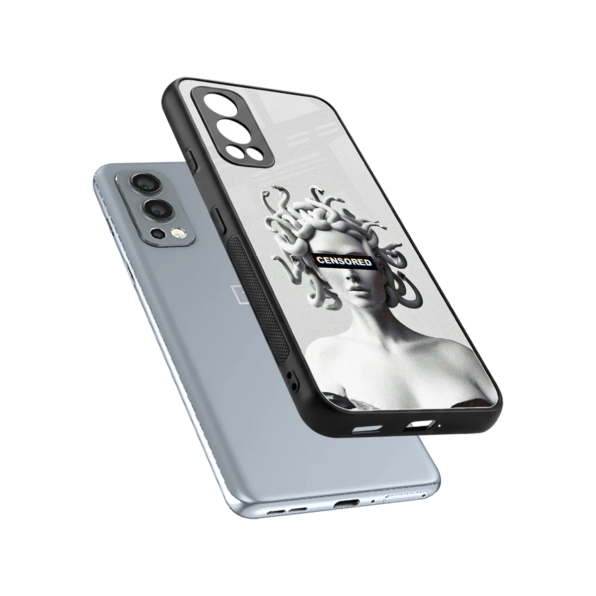 Censored sleek oneplus nord 2 cover with tempered glass back and TPU edges