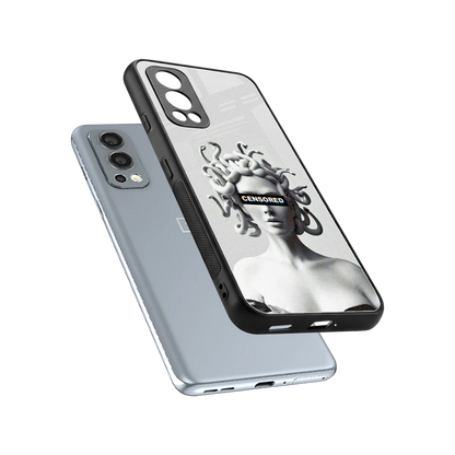 Censored sleek oneplus nord 2 cover with tempered glass back and TPU edges