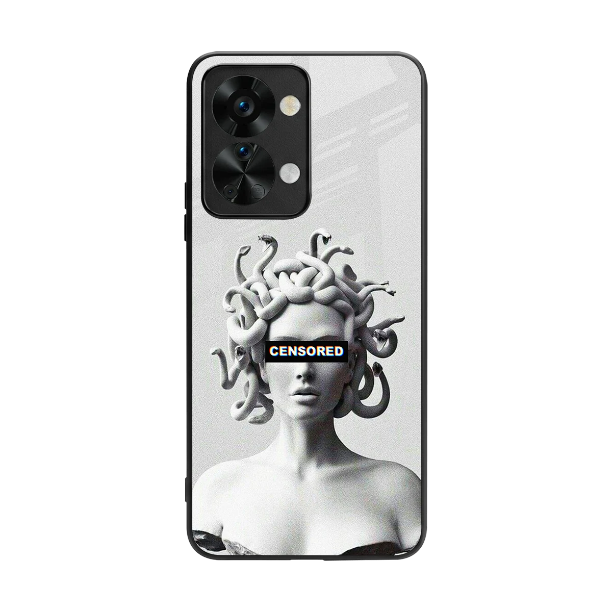 Censored back phone cover | glass case for oneplus nord 2t