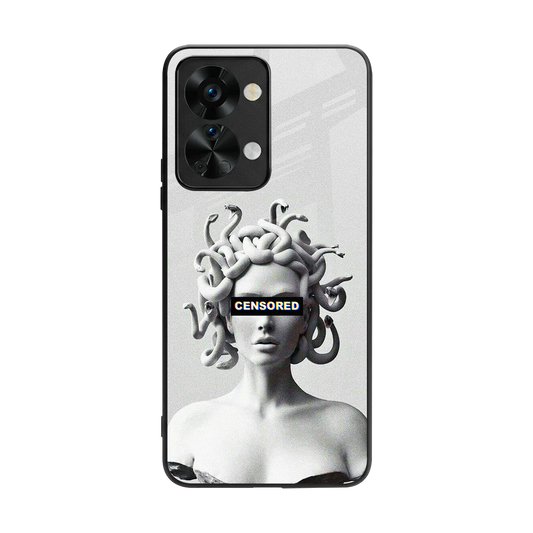 Censored back phone cover | glass case for oneplus nord 2t