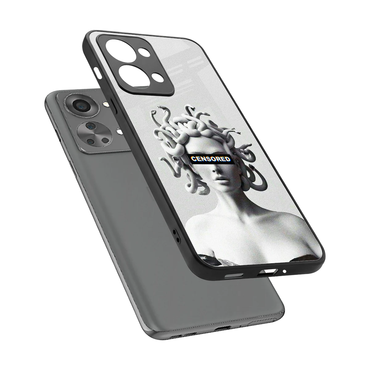 Censored sleek oneplus nord 2t cover with tempered glass back and TPU edges