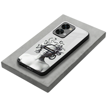 Censored stylish phone case for oneplus nord 2t | glossy glass and slim fit