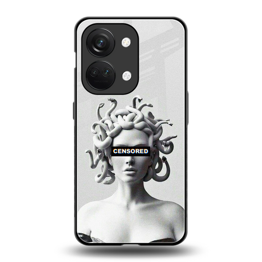 Censored back phone cover | glass case for oneplus nord 3