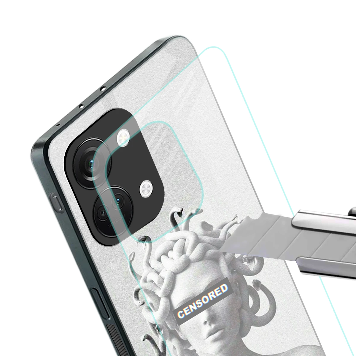 Censored stylish phone case for oneplus nord 3 | glossy glass and slim fit