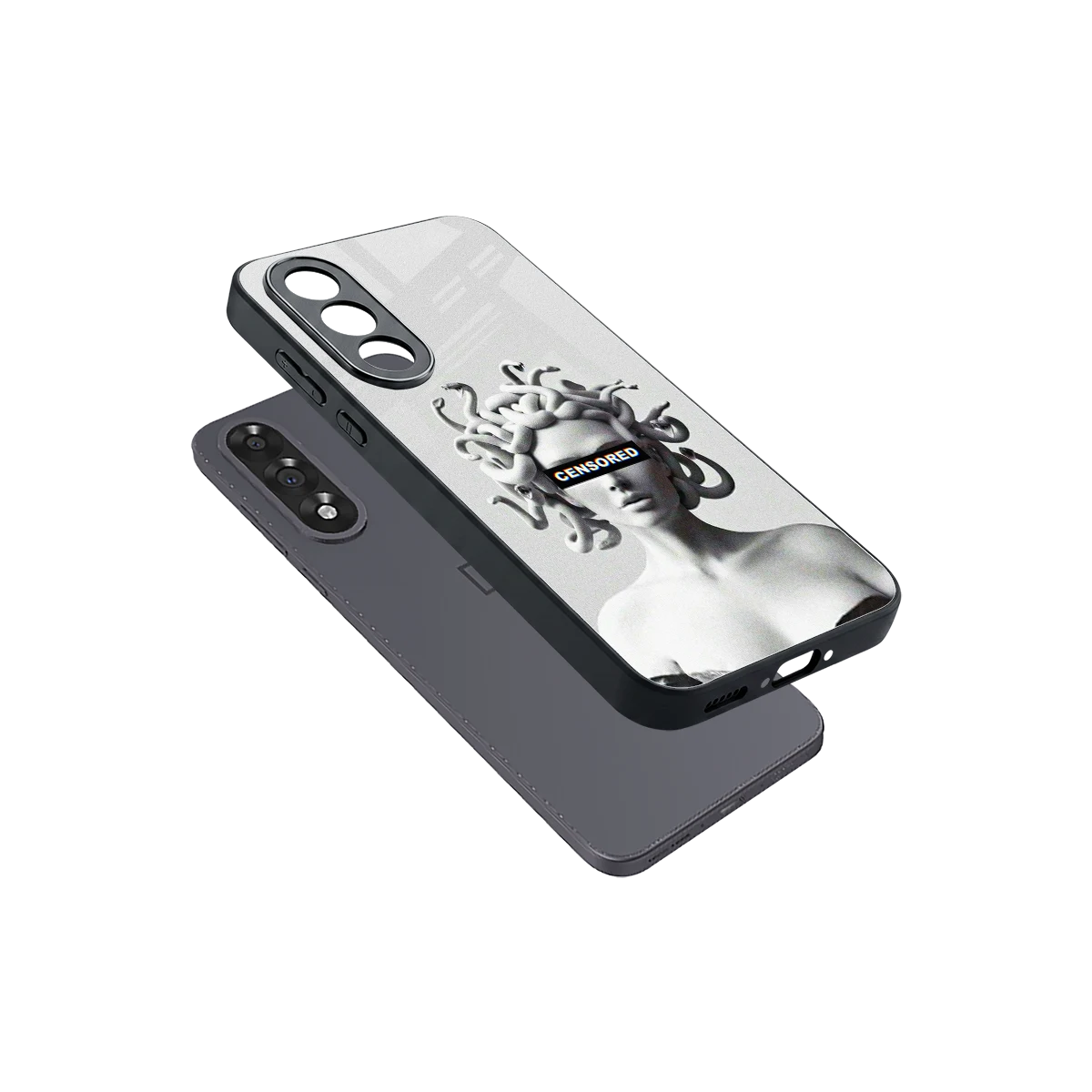 Censored sleek oneplus nord 5 cover with tempered glass back and TPU edges