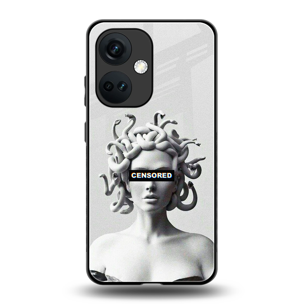 Censored back phone cover | glass case for oneplus nord ce 3