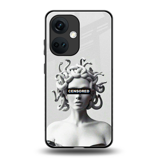 Censored back phone cover | glass case for oneplus nord ce 3