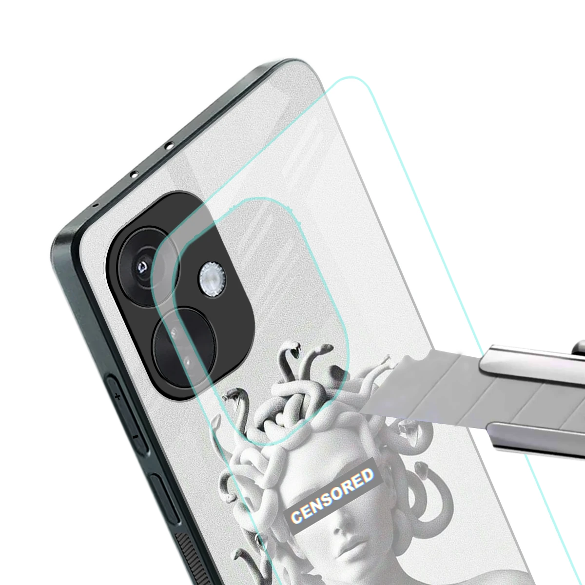 Censored stylish phone case for oneplus nord ce 3 | glossy glass and slim fit