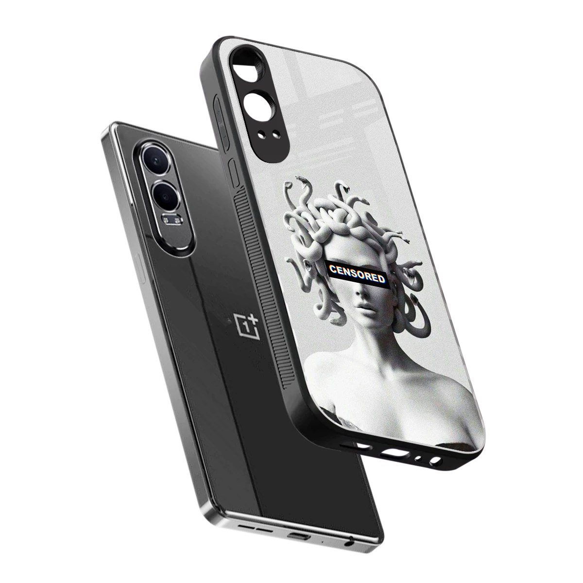 Censored sleek oneplus nord ce 4 lite cover with tempered glass back and TPU edges