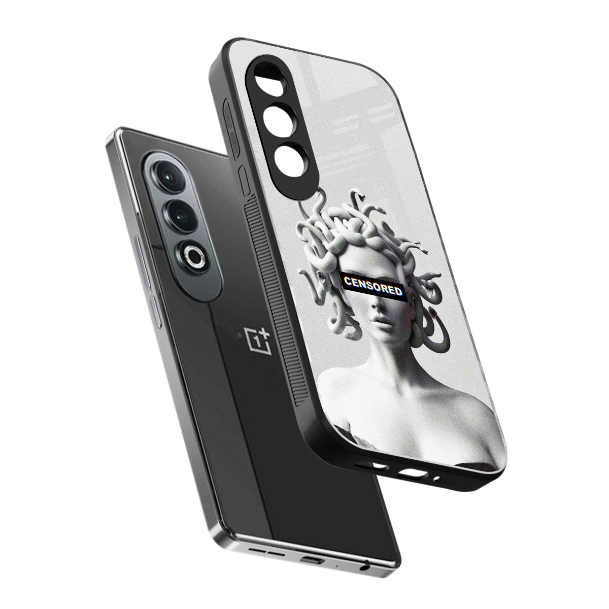 Censored sleek oneplus nord ce 4 cover with tempered glass back and TPU edges