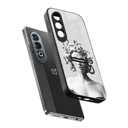 Censored sleek oneplus nord ce 4 cover with tempered glass back and TPU edges