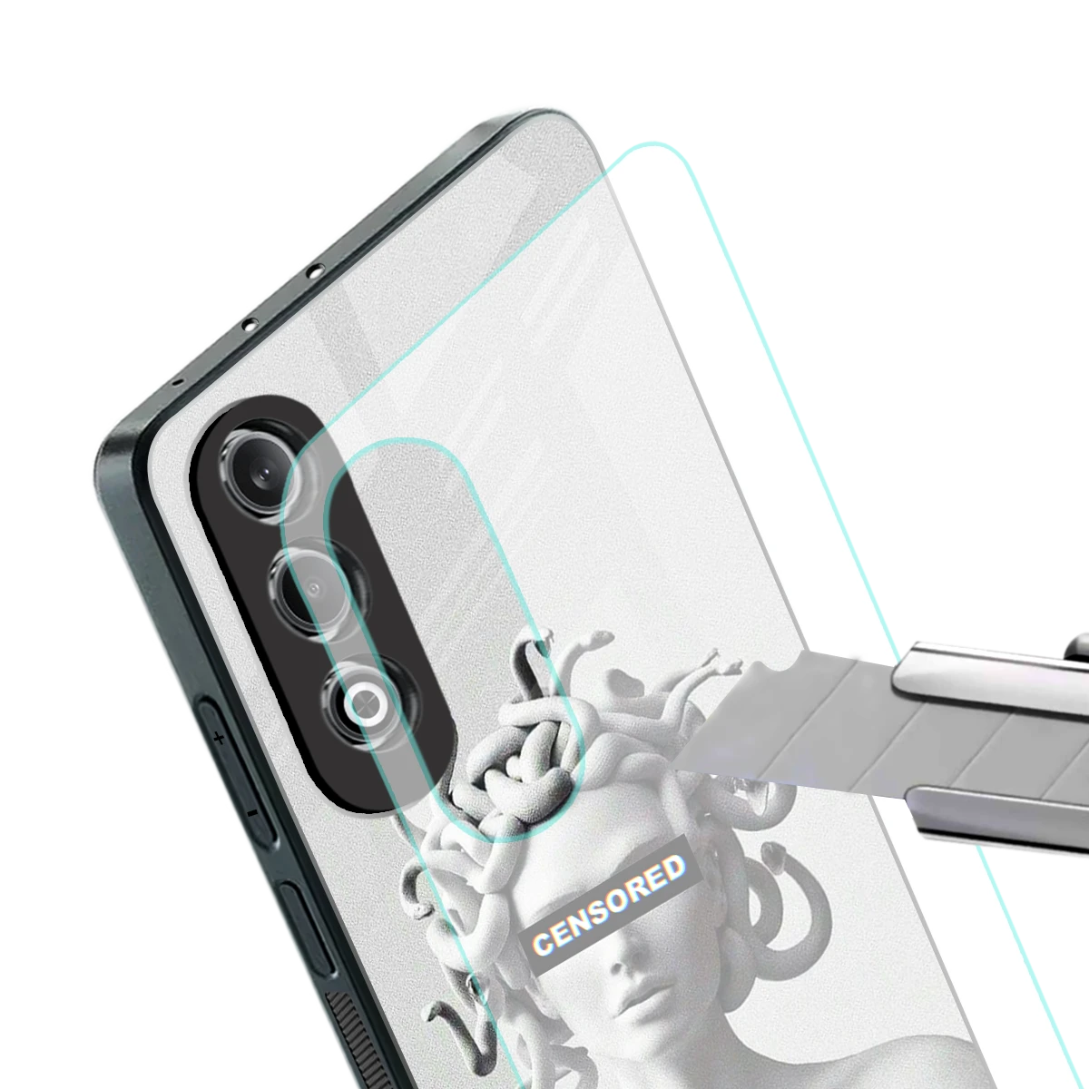 Censored stylish phone case for oneplus nord ce 4 | glossy glass and slim fit