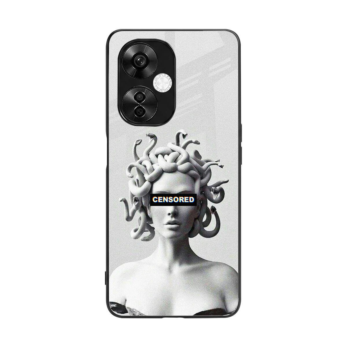 Censored back phone cover | glass case for oneplus nord ce 3 lite