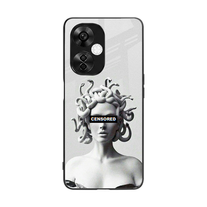 Censored back phone cover | glass case for oneplus nord ce 3 lite