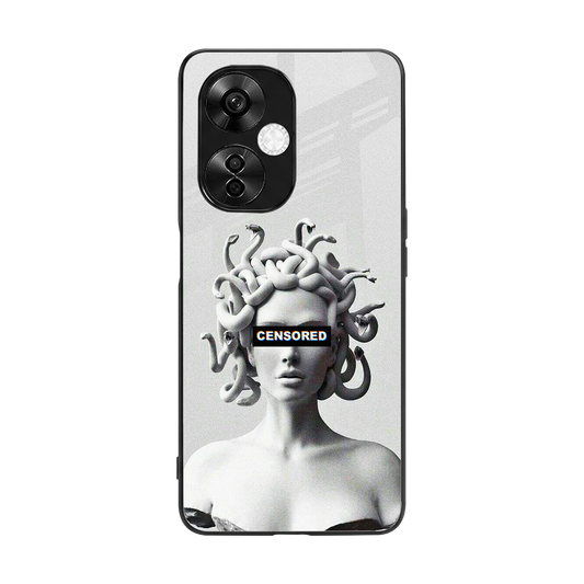 Censored back phone cover | glass case for oneplus nord ce 3 lite