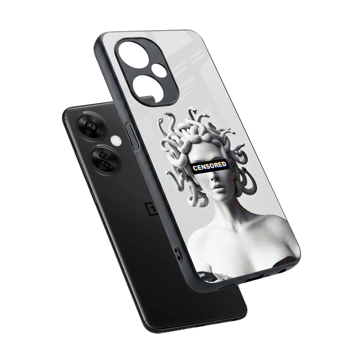 Censored sleek oneplus nord ce 3 lite cover with tempered glass back and TPU edges