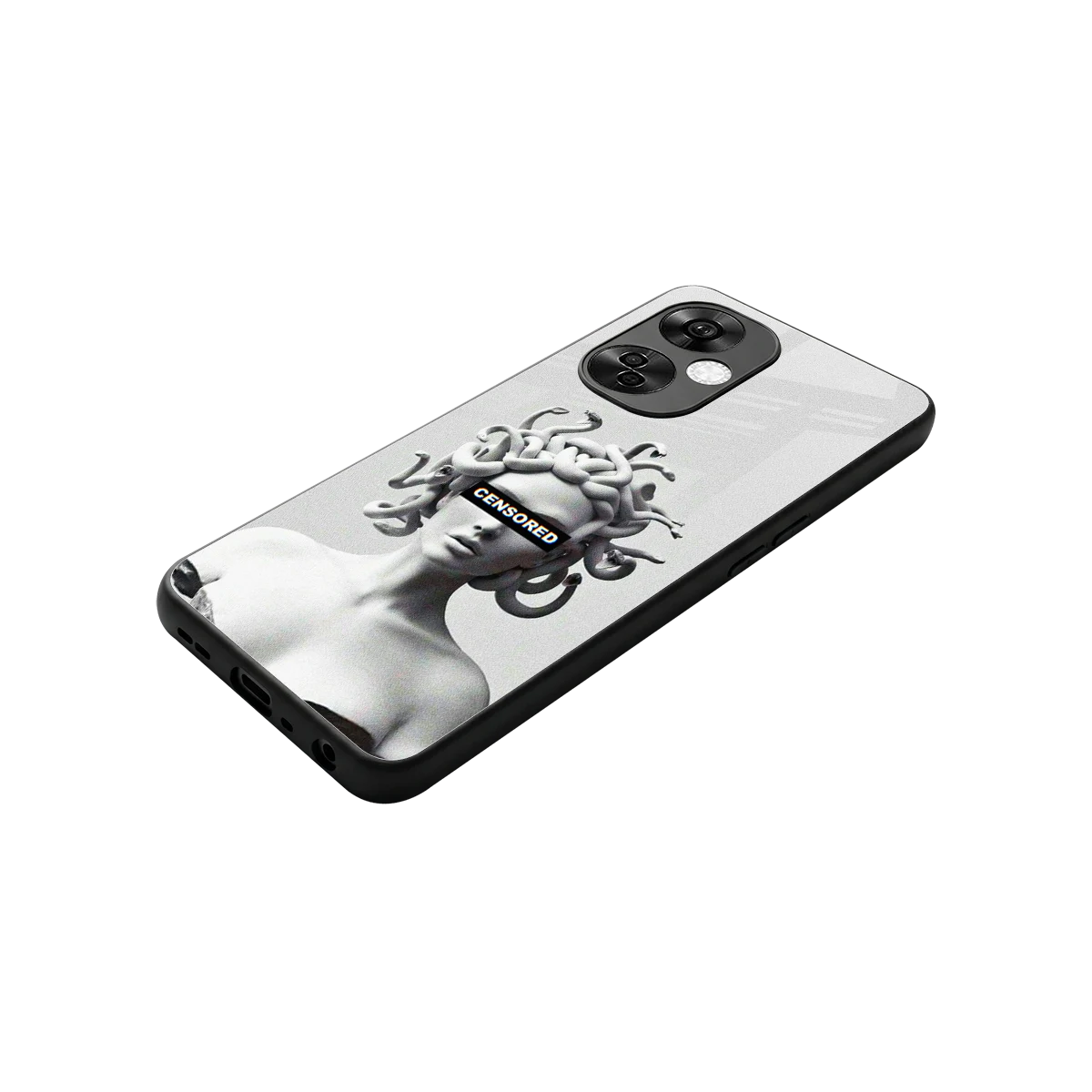 Censored stylish phone case for oneplus nord ce 3 lite | glossy glass and slim fit