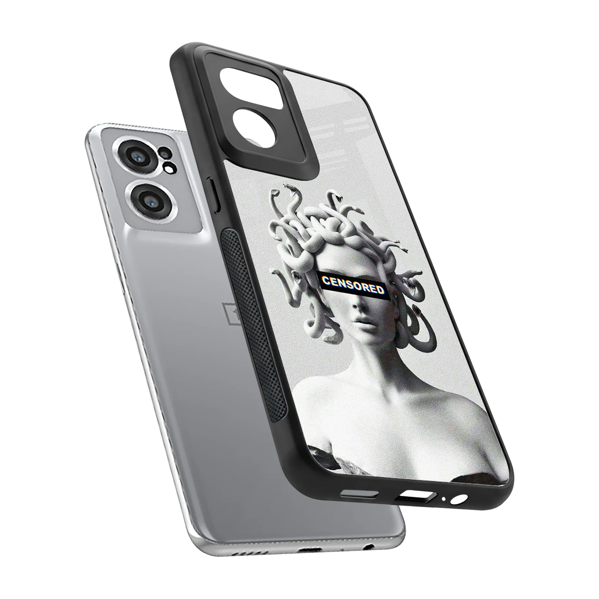 Censored sleek oneplus nord ce 2 cover with tempered glass back and TPU edges