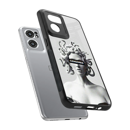 Censored sleek oneplus nord ce 2 cover with tempered glass back and TPU edges