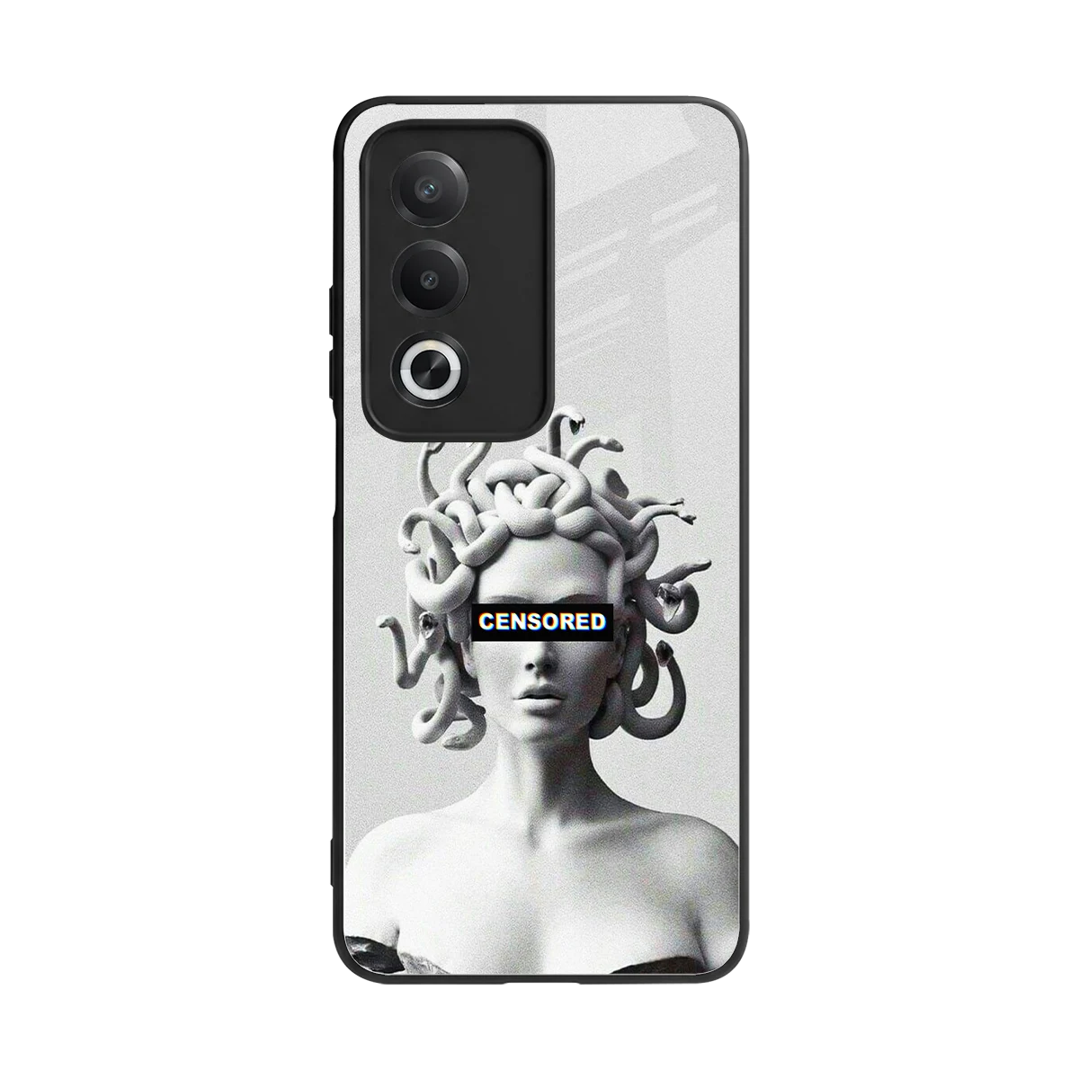 Censored back phone cover | glass case for oppo a3 pro