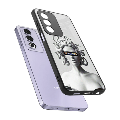 Censored sleek oppo a3 pro cover with tempered glass back and TPU edges