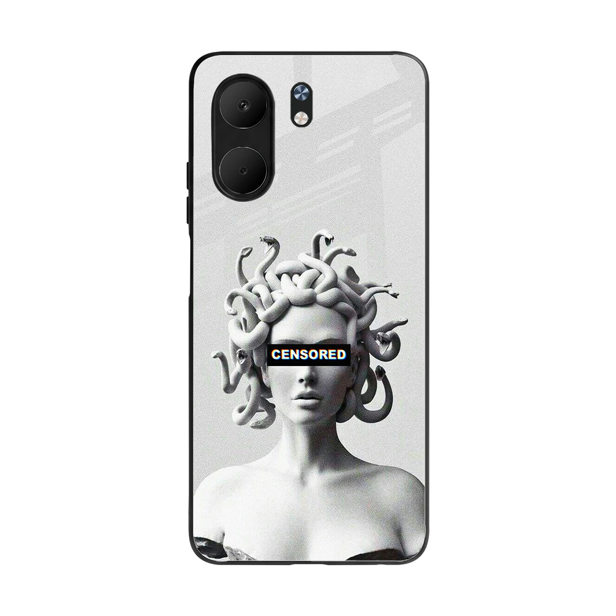 Censored back phone cover | glass case for oppo a5x 5g
